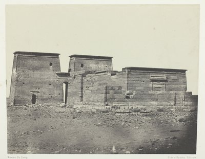 Temple De Dakkeh (Ancient Pselcis); Núbia, 94. tábla az "Egypte, Nubie, Palestine et Syrie" albumból (1852) alkotó: Maxime Du Camp