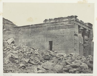 Temple De Dandour (Ancienne Tantour), Dédié à La Triade Osiris-Isis-Horus; Nubie, 93. tábla az "Egypte, Nubie, Palestine et Syrie" albumból (1852). alkotó: Maxime Du Camp