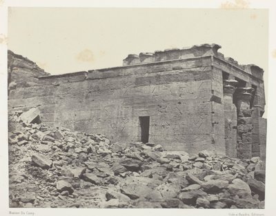 Temple De Dandour (Ancienne Tantour), Dédié à La Triade Osiris-Isis-Horus; Nubie, 93. tábla az "Egypte, Nubie, Palestine et Syrie" albumból (1852). alkotó: Maxime Du Camp