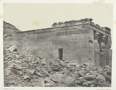 Dantour ókori Tantour-templom, az Ozirisz-Ízisz-Hórusz triádnak szentelve, Núbia, 184951. alkotó: Maxime Du Camp