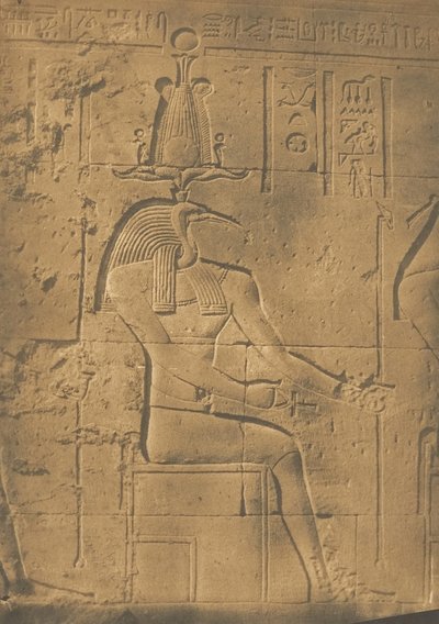 Thoth Ibiocephalus, a levelek istene Philae-ban, 1850. április. alkotó: Maxime Du Camp
