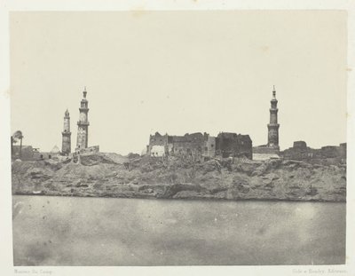 Általános nézet, Girgeh, Felső-Egyiptom, 184951, nyomtatva 1852-ben. alkotó: Maxime Du Camp