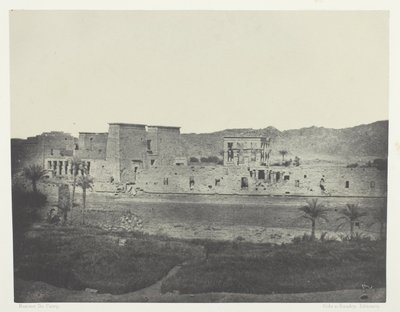 Látkép Beghé szigetéről, nyugatról, Philoe; Núbia, 68. tábla az "Egypte, Nubie, Palestine et Syrie" albumból (1852). alkotó: Maxime Du Camp