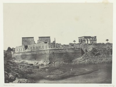 Kilátás délnyugati szögből, Philoe, Nubia, 184951, nyomtatva 1852. alkotó: Maxime Du Camp