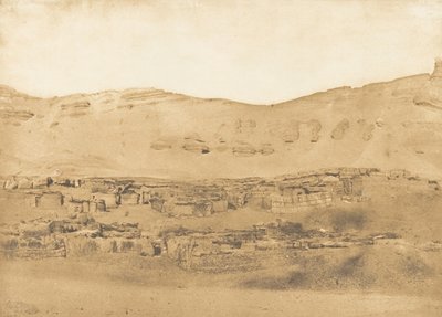 Garara falu látképe, 1850. alkotó: Maxime Du Camp