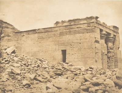 A Dandour Temple of Cancer Tropic pronaóinak képe, 1850. április 7. alkotó: Maxime Du Camp