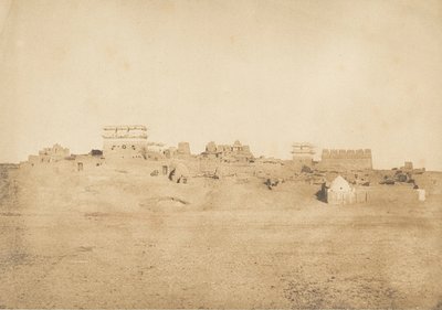 Luxor falu egy része, Théba, 1849-50. alkotó: Maxime Du Camp