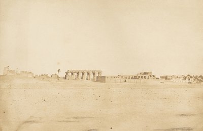 Luxor romjainak általános képe, Nyugat-Thébából, 1849-50. alkotó: Maxime Du Camp
