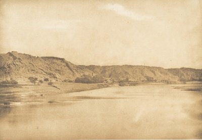 Philae - El-Bâb falu délkeleti nézete, 1849-50. alkotó: Maxime Du Camp
