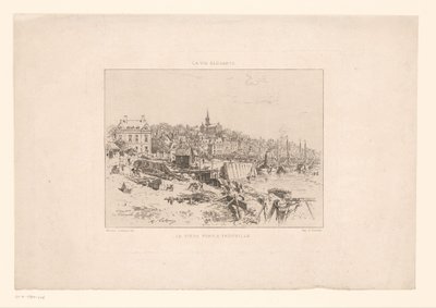 Gezicht op de haven van Trouville A régi kikötő Trouville-ben (cím az objektumon) Az elegáns élet (sorozat címe a tárgyon) alkotó: Maxime François Antoine Lalanne
