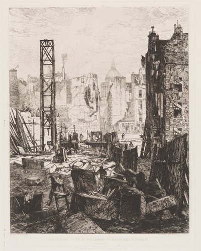 Bontás a Boulevard St. Germain megnyitásához, 1862. alkotó: Maxime Lalanne