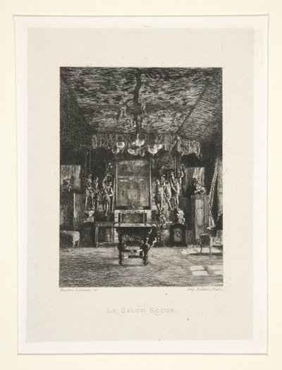 Le salon rouge (Vörös szoba), pl. 5 a Chez Victor Hugo lakosztályból (Victor Hugo alkotó: Maxime Lalanne