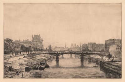 Párizs, Kilátás a Concorde-hídról, 1866. alkotó: Maxime Lalanne