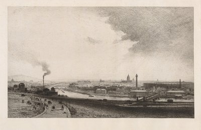 Párizs 1867-ben, Kilátás a Trocadero felől, 1867. alkotó: Maxime Lalanne
