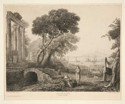 Paysage Italien (olasz táj) alkotó: Maxime Lalanne