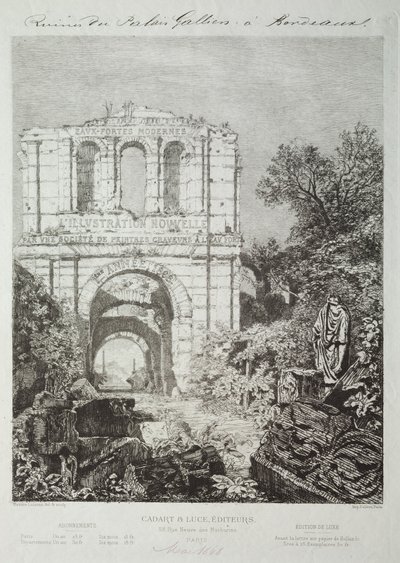 A bordeaux-i Gallien-palota romjai, 1866-1868. alkotó: Maxime Lalanne