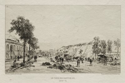 Souvenirs artistiques du Siège de Paris: Le Cavalie Bastion 63, 1870-71. alkotó: Maxime Lalanne