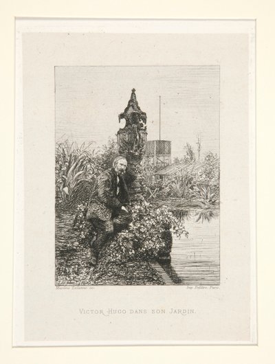 Victor Hugo dans son jardin (Victor Hugo in His Garden), pl. 12 a Chez Victor Hugo lakosztályból (Victor Hugo alkotó: Maxime Lalanne