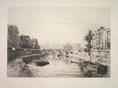 Kilátás a St. Michel hídról, 1865. alkotó: Maxime Lalanne