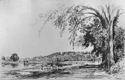 Richmond kilátása a Temzéről, 1871 alkotó: Maxime Lalanne