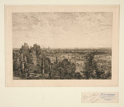 Vue de Paris (Párizsi kilátás) alkotó: Maxime Lalanne