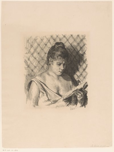 Csupasz váll olvasó nő alkotó: Maximilien Luce (signed by artist)