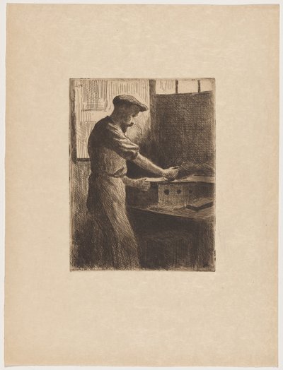 Auguste Delâtre munka közben alkotó: Maximilien Luce