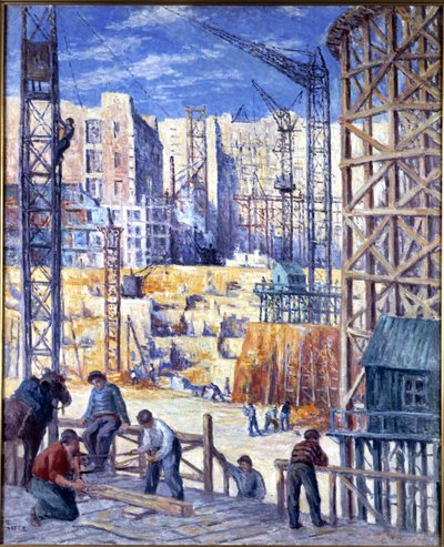 Építési telek Párizsban, Quai de Passy, ​​1907. alkotó: Maximilien Luce