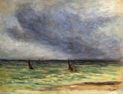 induló vonóhálós halászhajók; A vonóhálós hajók távozása, 1930-1934 alkotó: Maximilien Luce