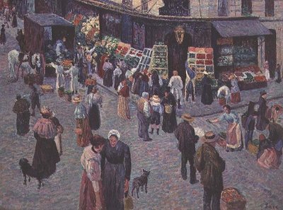 A Rue des Abbesses alkotó: Maximilien Luce