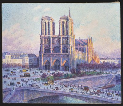 Notre Dame, Párizs, Kilátás a Quai Saint-Michel felől, 1901-04 alkotó: Maximilien Luce