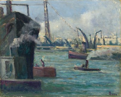 Rouen kikötője, alkotó: Maximilien Luce