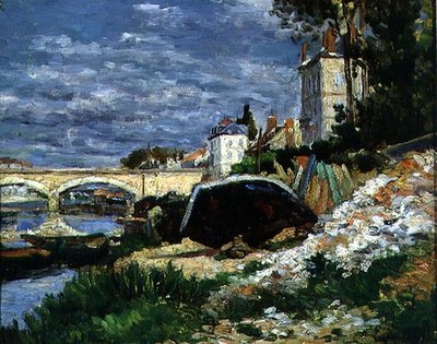 A folyó partja alkotó: Maximilien Luce