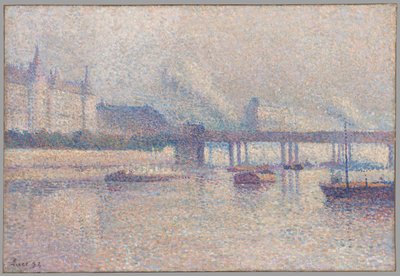 A Szajna partja Párizsban alkotó: Maximilien Luce