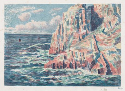 The Sea at Camaret, The Red Rocks, 1895. alkotó: Maximilien Luce