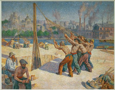 A halomhajtók (olaj, vászon) alkotó: Maximilien Luce