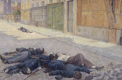 Egy párizsi utca 1871 májusában alkotó: Maximilien Luce