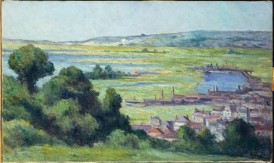 Honfleur kilátása alkotó: Maximilien Luce