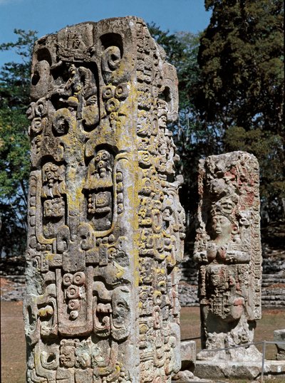 A és C csillagok, Plaza de Ceremonias, i.sz. 731 alkotó: Mayan