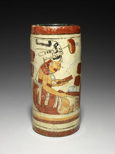 Váza bemutató jelenettel, i.sz. 600-900 (cserépedény csúszdával) alkotó: Mayan