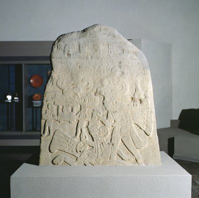 Stele 21, Izapa, Chiapas, Mexikó, kora klasszikus időszak (i.sz. 300-600) (kő) alkotó: Mayan Mayan