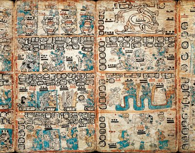 A madridi kódex, festett miniatűrök alkotó: Mayan Mayan