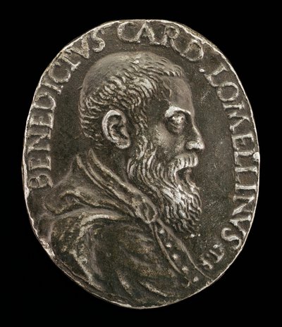 Benedetto Lomellini genovai, 1517-1579, bíboros 1565 [előlap]. alkotó: Medallist T.R.