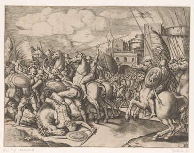 Scipio győzelme Syphax király felett alkotó: Meester van de Dobbelsteen