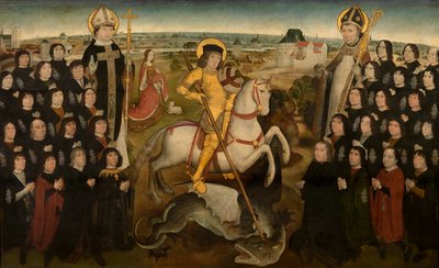 A Malines Nagy Számszeríj céhének tagjai, 1500 körül (olaj a táblán) alkotó: Meester van de Mechelse Sint Jorisgilde