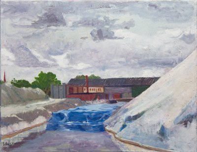 Sós gát a Cal Sag-on, 2014 (olaj, vászon) alkotó: Megan Williamson