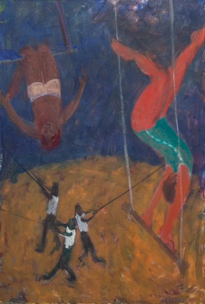 Trapézművészek, 2018 (olaj, vászon) alkotó: Megan Williamson