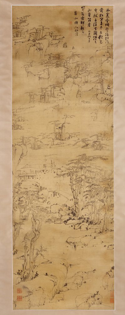 Séta a ködös völgyben, 1649. alkotó: Mei Qing