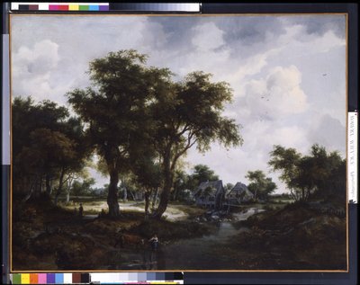 A vízimalom (The Trevor Landscape) (olaj, vászon) alkotó: Meindert Hobbema