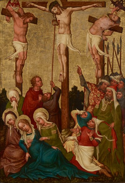 Krisztus keresztre feszítése alkotó: Meister der St. Lambrechter Votivtafel